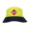 Luminescent workwear hat - mod. 3929:L/XL, Fluorescent green, Cotton, Navy
